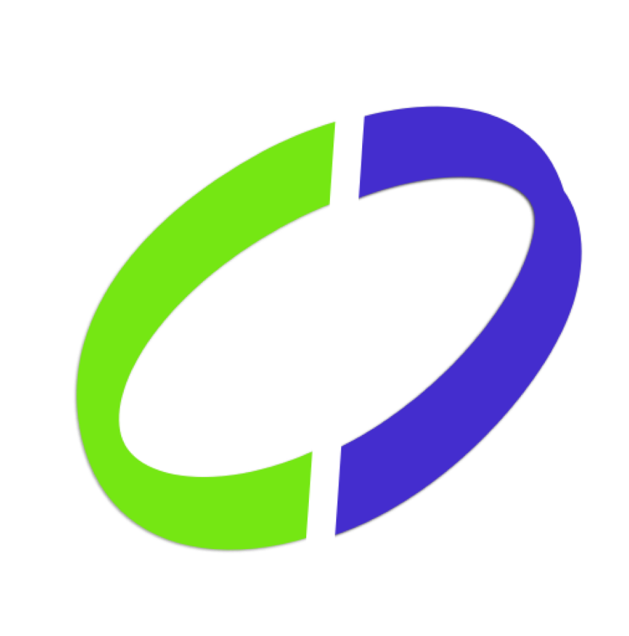 Smartphone displaying a logo on a wooden desk next to a laptop and headphones.